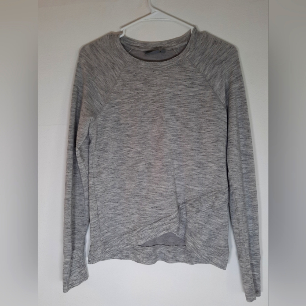 Athleta Sweater Gray Crew Neck Size XS RN #54023